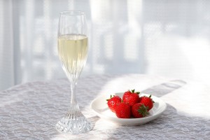 シャンパンとイチゴ